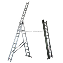 hot sale 3 sections Aluminium Foldable Extension Ladders with EN131